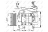 Компрессор, кондиционер - (h12A1AJ4EX, B32T61K00, BP4S61K00) NRF 32234 (фото 2)