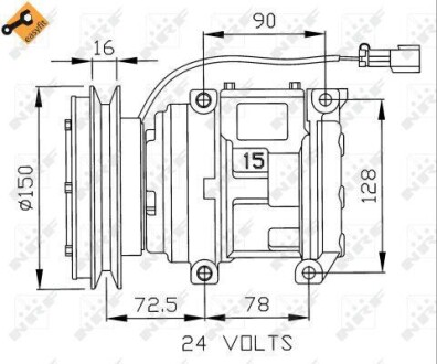 Компресор кондиціонера (R134a) KOMATSU - NRF 32243