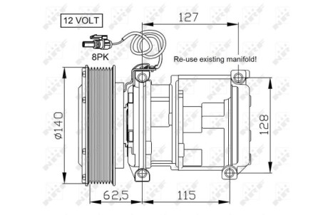 Фото 5 - Компресор кондиціонера NRF 32661