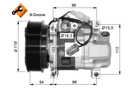 Компрессор - (gdb161450, gam661k00) NRF 32688G