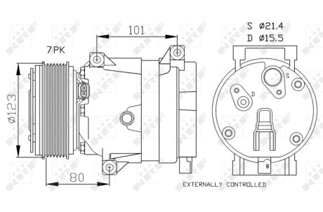 Фото 2 - Компресор кондиціонера NRF 32872