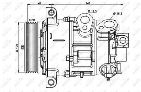 Фото 2 - Компрессор кондиционера NRF 32882