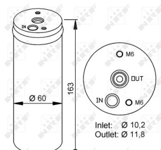 Осушувач кондиціонера - (1618010, 1618041, 1618042) NRF 33222