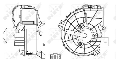 Моторчик пічки Opel Combo 01- - (1845202, 90535114) NRF 34153