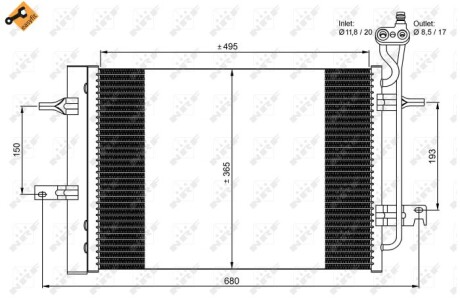 Фото 2 - Радиатор кондиционера NRF 350034
