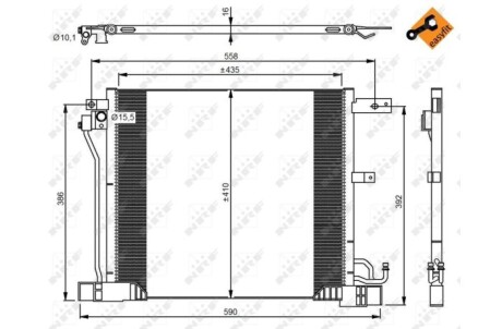 Конденсатор, кондиционер - (921103DD0A) NRF 350040