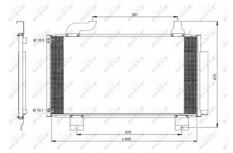 Фото 2 - Радіатор кондиціонера NRF 350097