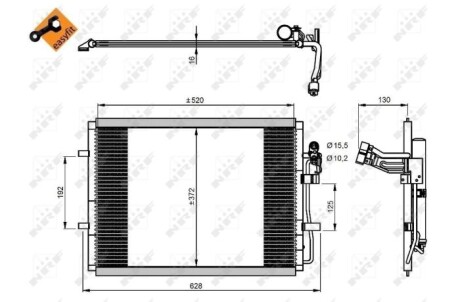Фото 5 - Радіатор кондиціонера NRF 350207
