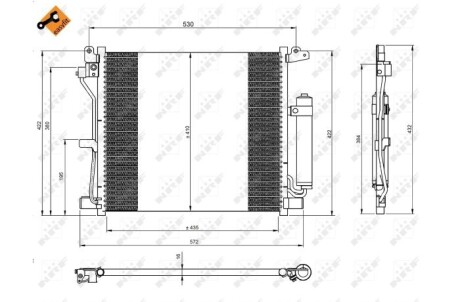 Фото 5 - Радіатор кондиціонера NRF 350226