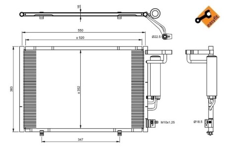 Skraplacz klimatyzacji ford fiesta/b-max 08 - NRF 350395