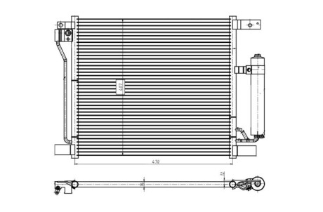 Фото 5 - Радиатор кондиционера NRF 350422