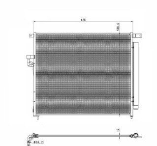 Радіатор кондиціонера (з осушувачем) Ford Ranger 2.2/3.2TDCi/2.5i 11- - (5139233, 5264360, AB3919710AA) NRF 350425