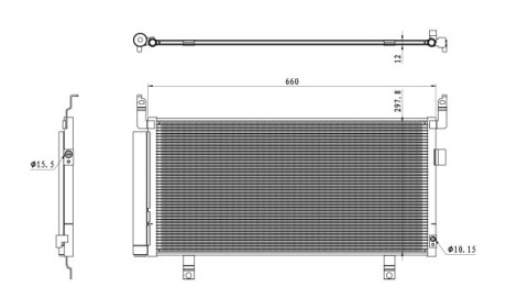 Радіатор кондиціонера в зборі - (73210SG000, 73210SG001, 73210SG002) NRF 350468