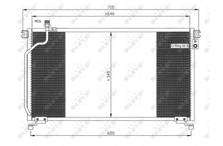 Конденсатор, кондиционер - (7M3820411, YM2H19C600AE, 7M3820411A) NRF 35374