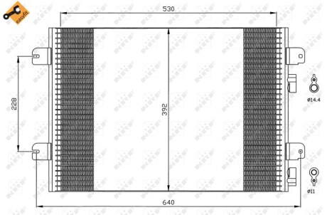 Конденсатор, кондиционер - (8200182361, 8200557066, 8671017607) NRF 35542