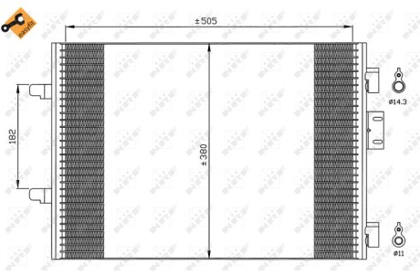 Фото 2 - Радиатор кондиционера NRF 35544