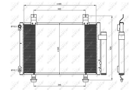 Конденсатор, кондиционер - (9531063J00) NRF 35645