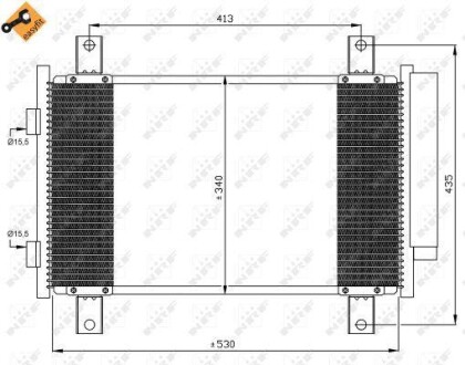 Радіатор кондиціонера (з осушувачем) Citroen Jumper/Fiat Ducato/Beugeot Boxer 2.0-2.8D 02- - NRF 35840
