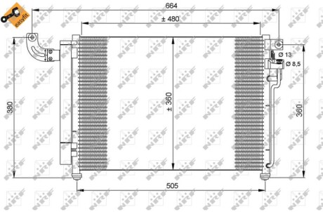 Конденсатор, кондиционер - (976061G300) NRF 35852