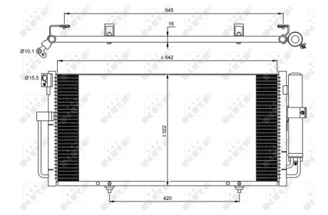 Конденсатор, кондиционер - (73210FE010) NRF 35875