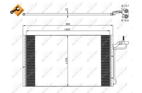 Конденсатор, кондиционер - (9124390) NRF 35882