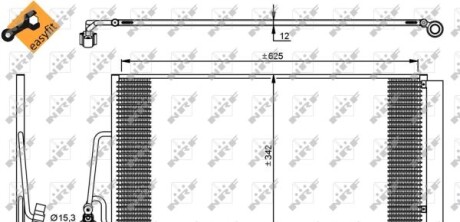 Радіатор кондиціонера (з осушувачем) Mini Cooper/One 1.6/2.0 06-16 - (9239920, 6941084, 64539239920) NRF 35898