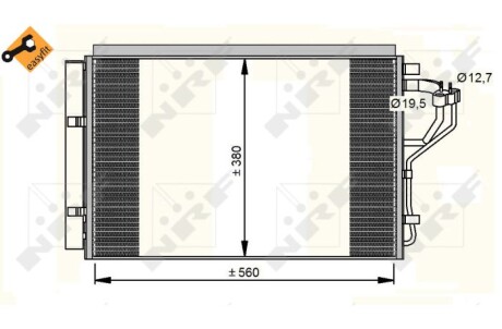 Фото 2 - Радіатор кондиціонера NRF 35996