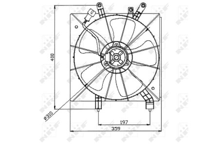 Вентилятор, охлаждение двигателя - NRF 47043