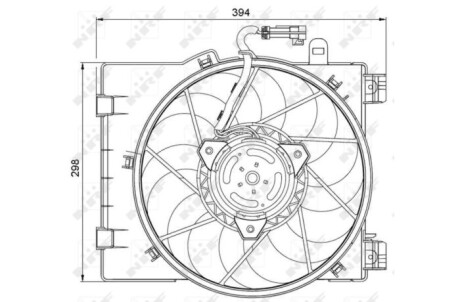 Вентилятор, охлаждение двигателя - (1341332, 009158008, 09158008) NRF 47063