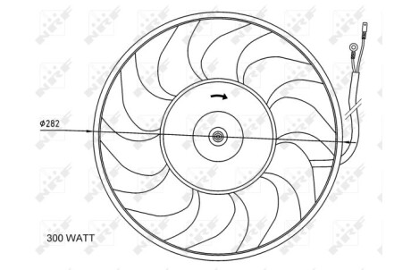 Вентилятор, охлаждение двигателя - NRF 47072
