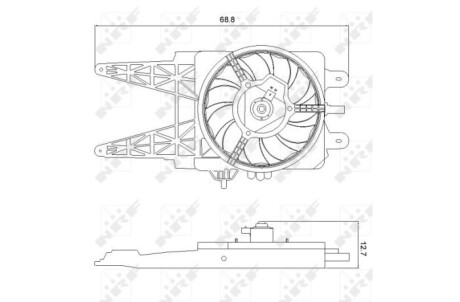 Вентилятор, охлаждение двигателя - (46524608, 46776540, 46785738) NRF 47248