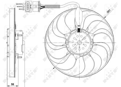 Фото 8 - Вентилятор охлаждения двигателя NRF 47392