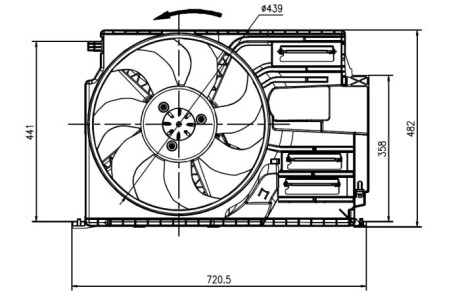 Фото 5 - Вентилятор охлаждения двигателя NRF 47922
