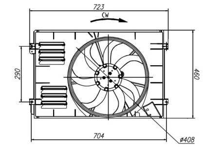 Wentylator chјodnicy vag 1.4-2.004- - NRF 47925