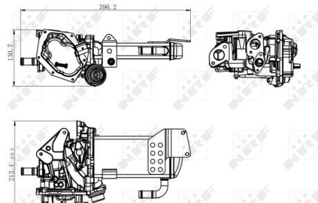 Модуль возврата ОГ - (03L131512BQ, 03L131512CD, 03L131512DN) NRF 48202