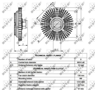 Віскомуфта вентилятора - (79BB8A616AC, 1591125) NRF 49516