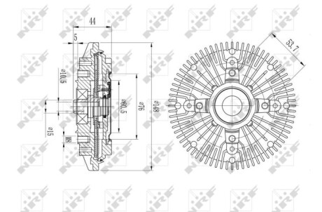 Фото 5 - Вискомуфта вентилятора NRF 49623