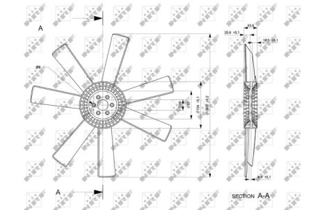 Фото 2 - Вентилятор охолодження двигуна NRF 49809