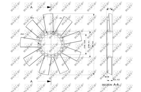 Фото 2 - Вентилятор охлаждения двигателя NRF 49811
