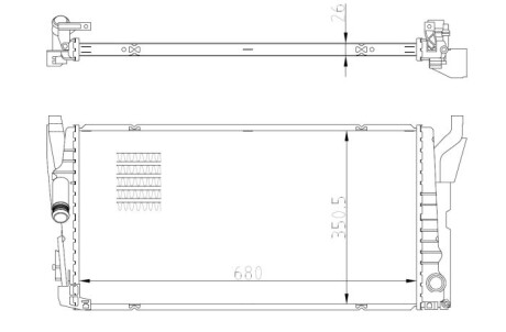 Фото 5 - Радиатор охлаждения двигателя NRF 50039