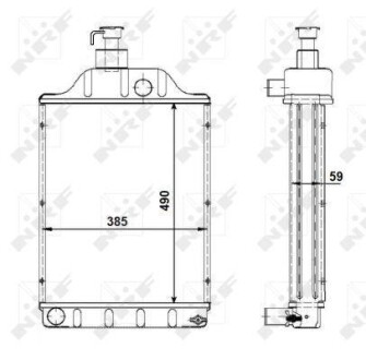 Радіатор двигуна (без рами) MASSEY FERGUSON 10, 100, 200, 50, 500 4.212-P4000 - NRF 501768