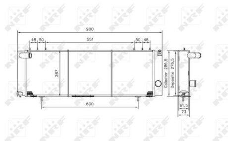 Радиатор, охлаждение двигателя - NRF 50231