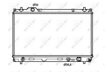 Радиатор, охлаждение двигателя - (5014580, 5014581, 5014581AA) NRF 50256