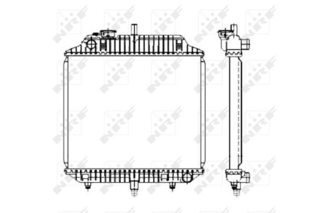 Фото 2 - Радиатор охлаждения двигателя NRF 504271