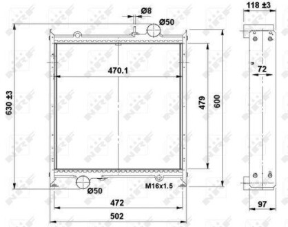 Радіатор двигуна - NRF 504366