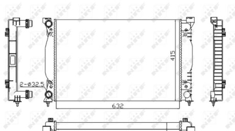 Радіатор - (8E0121251A, 8E0121251) NRF 50539A