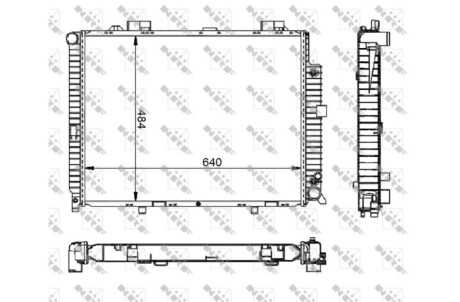 Фото 2 - Радиатор охлаждения двигателя NRF 50579