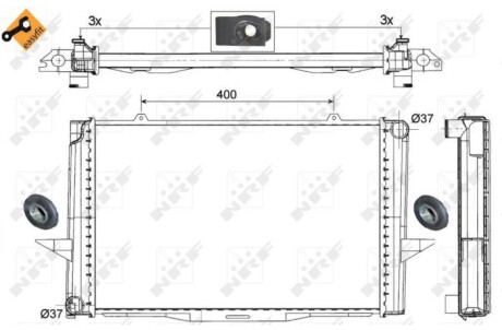 Фото 5 - Радиатор охлаждения двигателя NRF 509509