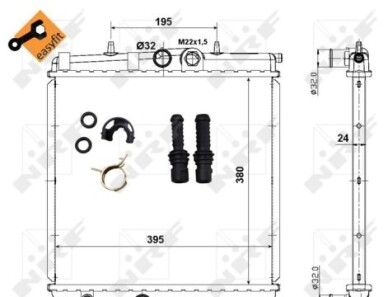 Радиатор, охлаждение двигателя - NRF 509523