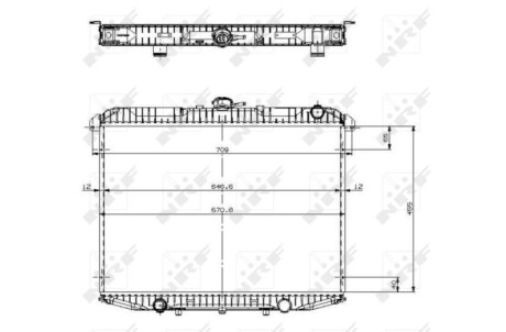 Фото 2 - Радиатор охлаждения двигателя NRF 509533